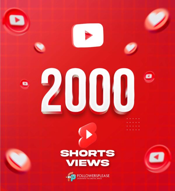 Buy 2000 YouTube Shorts Views Cheap